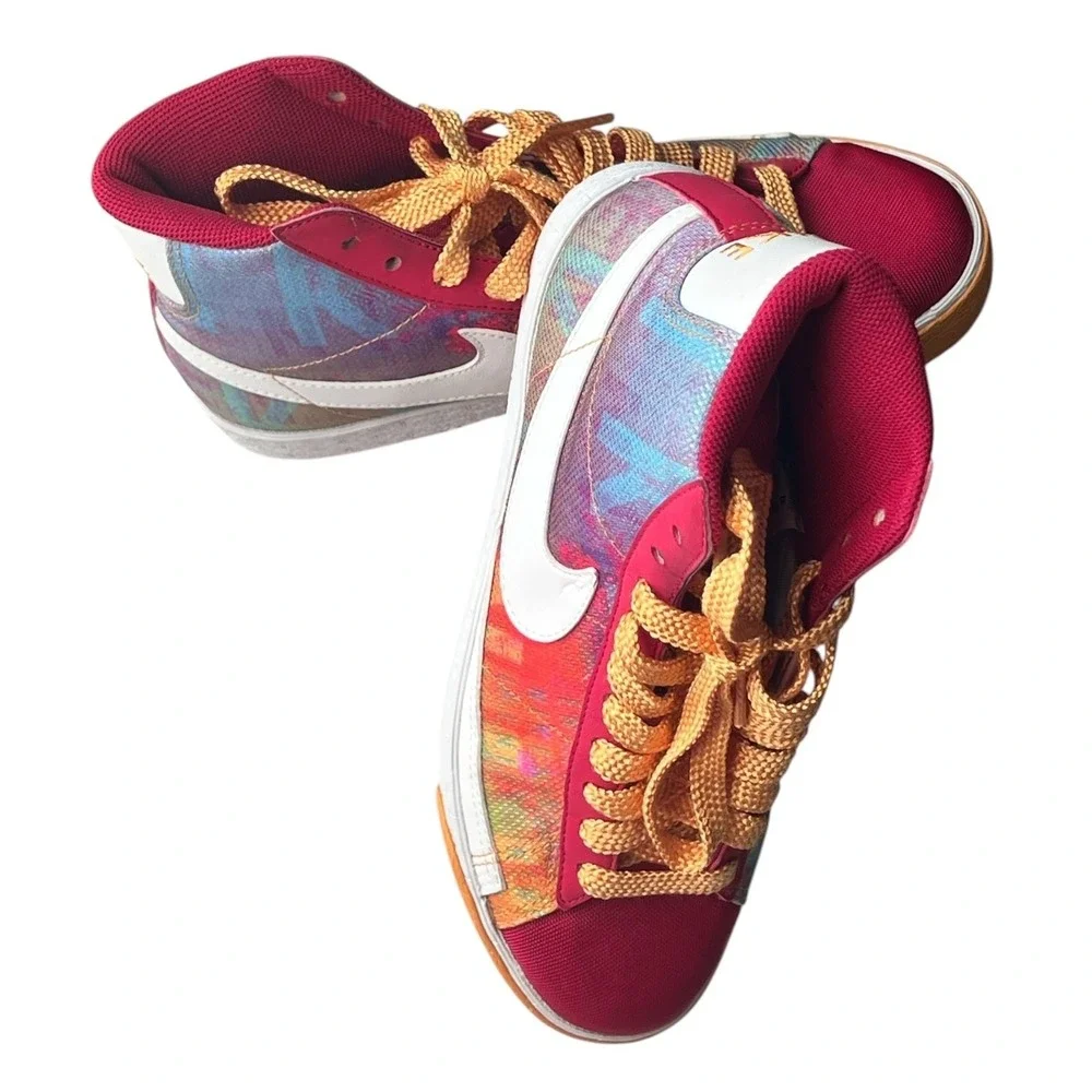 Vintage 2009 Nike Dunk High Premium Women's 7 Iridescent Multicolor Sneakers‎